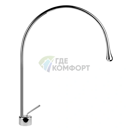 Смеситель для раковины Gessi Goccia на 1 отверстие (излив 387 мм, радиус 197 мм, хром) (33603#031) - фото 1