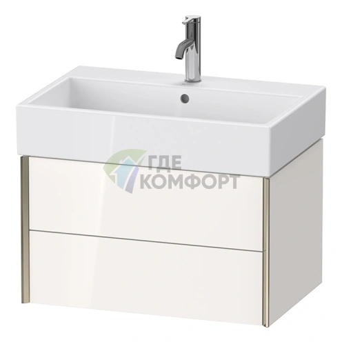 Подвесная тумба Duravit XViu, 2 ящика, белый глянцевый/шампань мат (XV43350B122) - фото 1