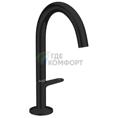 Смеситель для раковины AX One Select 170 с нажимной системой слива, матовый черный (48020670) - фото 1