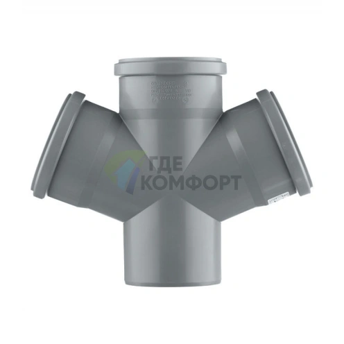 Крестовина канализационная HTDA 110х110х110 67° одноплоскостная Ostendorf - фото 1