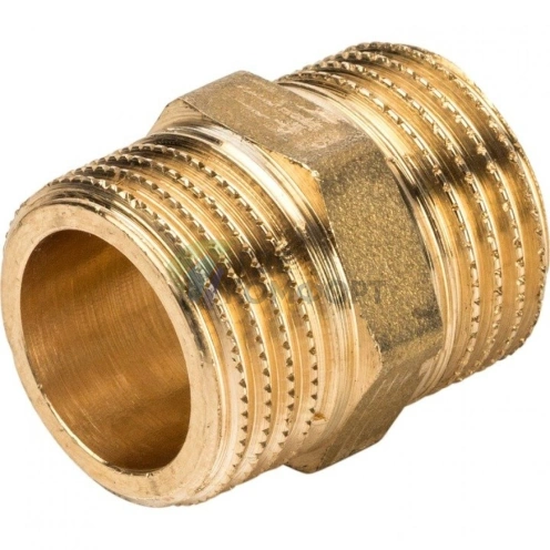 Ниппель STOUT НН 1/2 наружная резьба латунный - фото 4