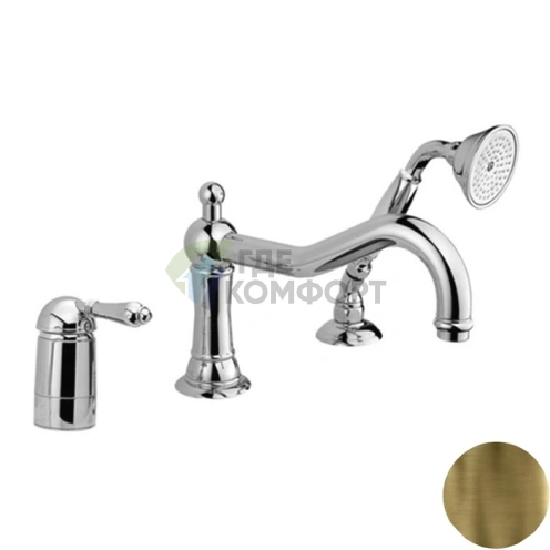 Смеситель для ванны Nicolazzi El Capitan с изливом и ручным душем, бронза (3449BZ75) - фото 1