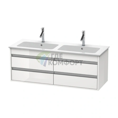 База под раковину Duravit Ketho с 4 выдвижными ящиками, 480x1270x475 мм, белый глянец (KT643302222) - фото 1