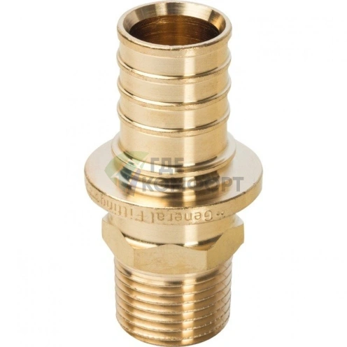 Переходник для труб из сшитого полиэтилена STOUT с наружной резьбой НР 25 x R 1/2 аксиальный - фото 6