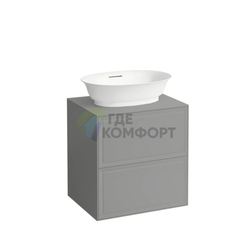 База под раковину LAUFEN New Classic, 580x450x600 мм, 2 ящика, серый (для раковин 812852, 812853) (4.0600.2.085.627.1) - фото 1