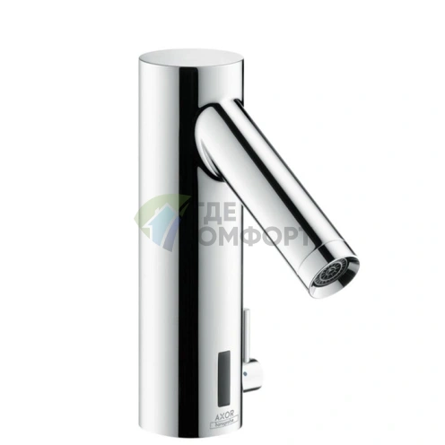 Электронный смеситель для раковины AX Starck 90, хром: регулировка температуры, питание от батареек (10101000) - фото 1