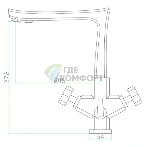 Смеситель для кухни Zorg Inox Certe - фото 2