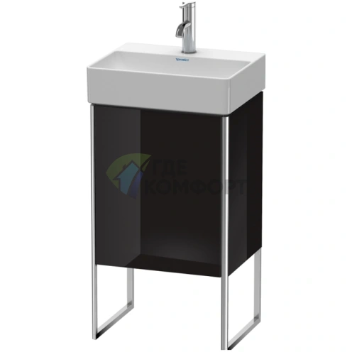 База под раковину Duravit XSquare глянцевый черный с регулируемыми ножками и полкой (XS4441R4040) - фото 1