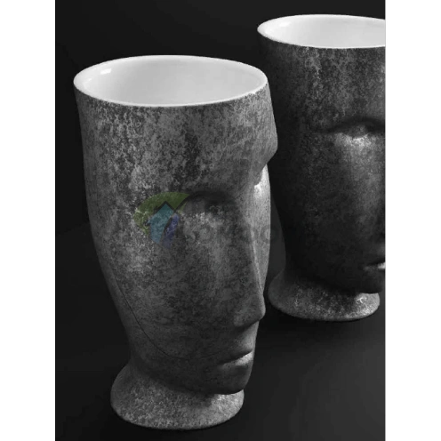 Раковина свободностоящая Kerasan Artwork MOLOCO античная платина со скрытым сливом (474061) - фото 1