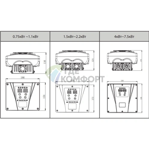 Частотный преобразователь Belamos FIM-10 2.2KW 220V с датчиком давления - фото 5