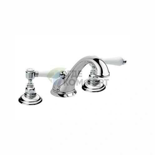 Смеситель для раковины Nicolazzi P.M.Blanc на 3 отверстия с донным клапаном, хром (1408CR78) - фото 1