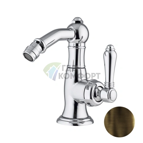 Смеситель для биде Nicolazzi El Capitan: однодырный, донный клапан, тёмная бронза (3453DB75C) - фото 1