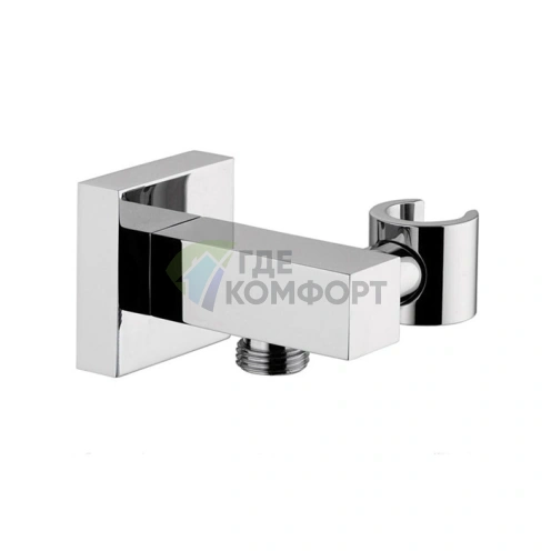 Держатель для лейки душа Nicolazzi Doccia с подключением, хром (5690CR) - фото 1