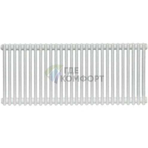 Трубчатый стальной радиатор Zehnder Charleston Z-2056/28 секций с боковым подключением N12 3/4 RAL 9016 - фото 1