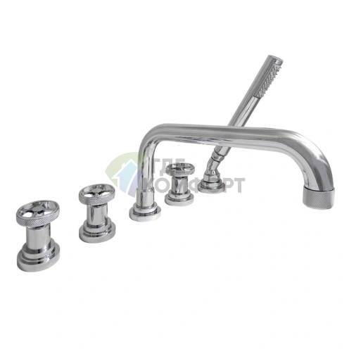 Смеситель для ванны Nicolazzi Arena на 5 отверстий с высоким изливом 250 мм (3324CR44) - фото 1