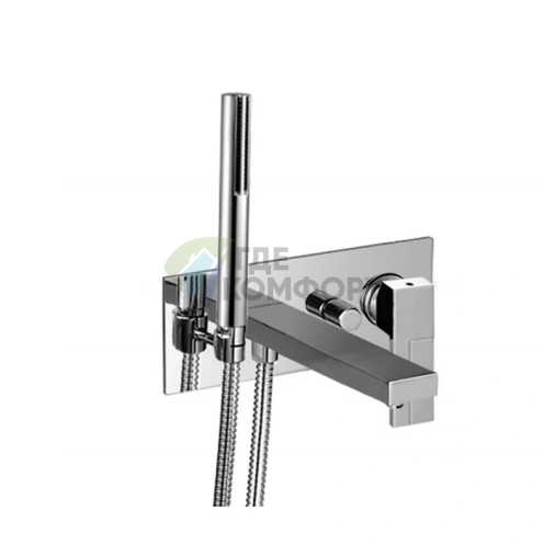 Смеситель для ванны Fantini AR/38 встраиваемый, на 2 источника, хром (38 02 3321SB) - фото 1