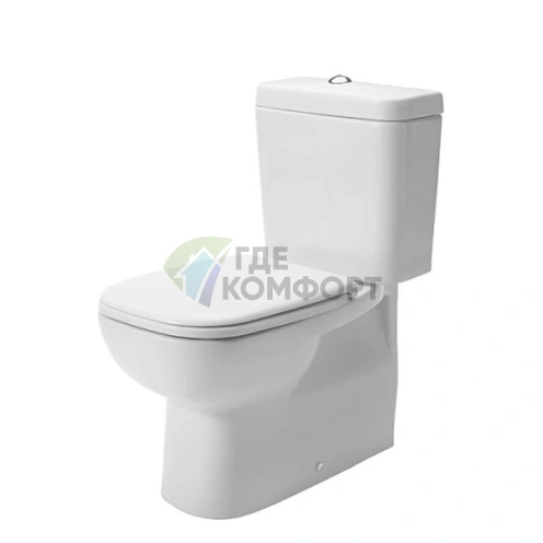 Унитаз Duravit D-Code моноблок с отдельным бачком, 650x355 мм, белый (21180900002) - фото 1