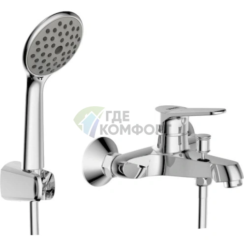 Смеситель для ванны с душем Bravat Eco F6111147C-B: Элегантность и экологичность - фото 1