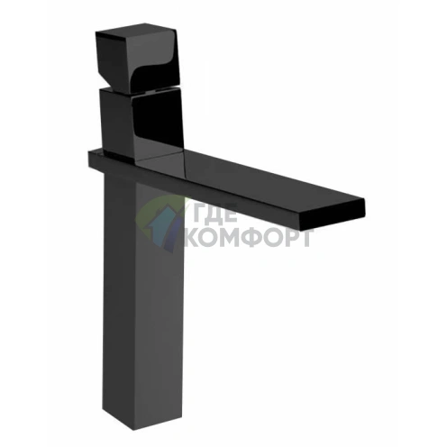 Смеситель для раковины Bossini Cube высокий, матовый черный (Z004302.073) - фото 1