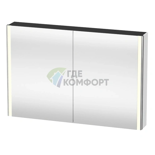 Зеркальный шкаф Duravit XSquare 1200 мм с подсветкой и розеткой в глянцевом цвете Нефрит (XS711400303) - фото 1