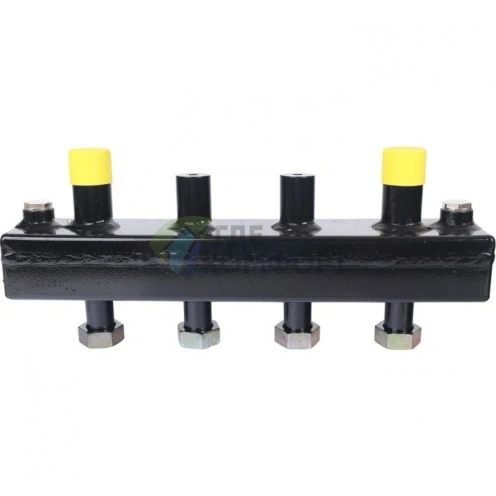 Коллектор распределительный стальной 2 отопительных контура с гидравлическим разделителем DN 20 STOUT - фото 2