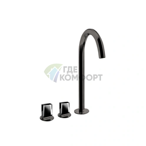 Смеситель для раковины Fantini Venezia, 3 отверстия, Matt Gun Metal PVD (29 P5 N405SW) - фото 1