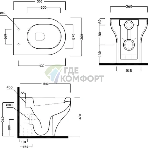 Приставной унизат Olympia Clear 03CL011: компактное решение для современного санузла - фото 6