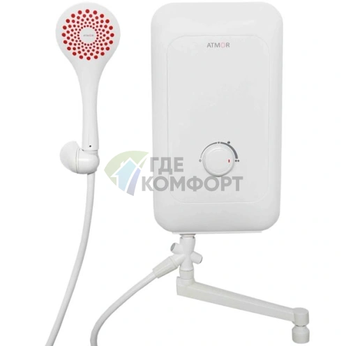 Водонагреватель на душ и кухню Atmor Enjoy 100 5000 универсальный с душевой лейкой и краном - фото 4