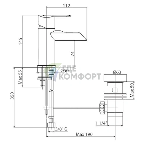 Смеситель для биде Cezares Heaven HEAVEN-BSM1-01-Cr - фото 2