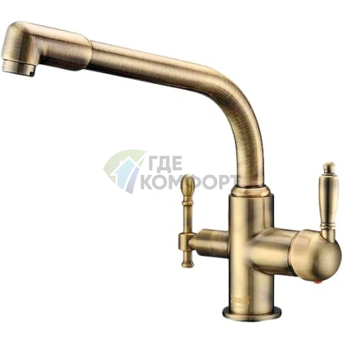 Смеситель для кухни Zorg ZR 319 YF-33 BR: Латунный, коричневый - фото 1