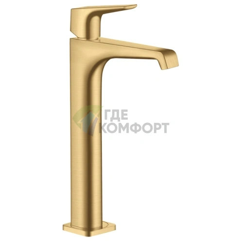 Смеситель для раковины AXOR Citterio E: шлифованное золото, рычаговое управление (36113250) - фото 1