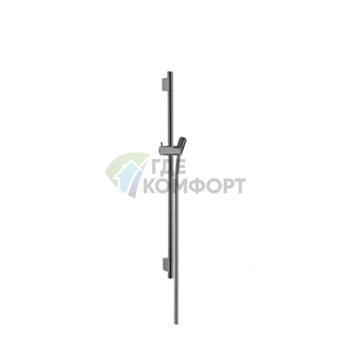 Штанга для душа HG UnicaS Puro 65 см, шлифованный черный хром (28632340) - фото 1