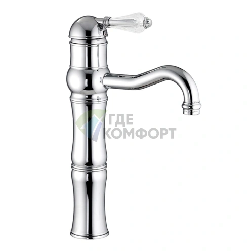 Смеситель для раковины Nicolazzi Cristalto высокий однорычажный, хром (3472CR33) - фото 1