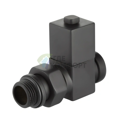 Набор дизайн-вентилей Royal Thermo CUBE 1/2 черный, RTE 56.0006, НС-1422575 - фото 3