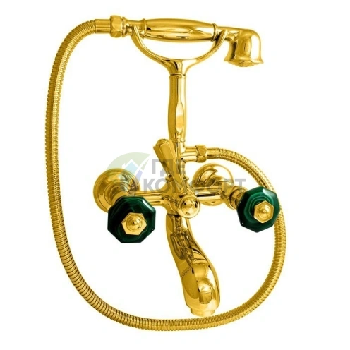 Смеситель для ванны Nicolazzi Teide Chic с душем и золотым покрытием (1901GO15C) фото 1