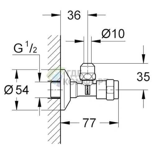 Шаровой вентиль Grohe Egaplus 41263000 для воды фото 5