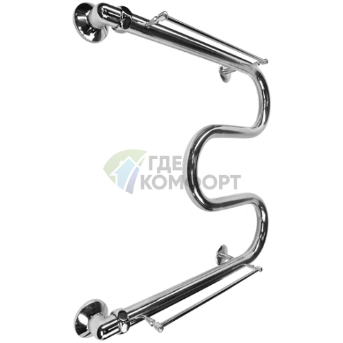 Полотенцесушитель Terminus М-образный с полкой 32 ПС 60x60 - фото 2