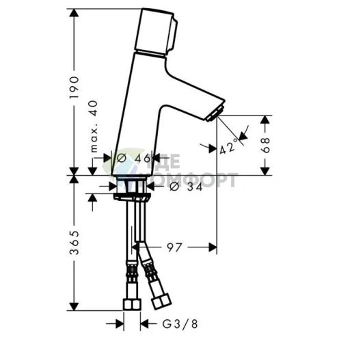 Смеситель для раковины Hansgrohe Talis Select S 80, хром (72041000) - фото 2