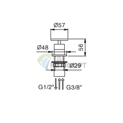 Смеситель для ванны Fantini Fontane Bianche с накладным монтажом в матовом графите (47 P5 P495) - фото 2