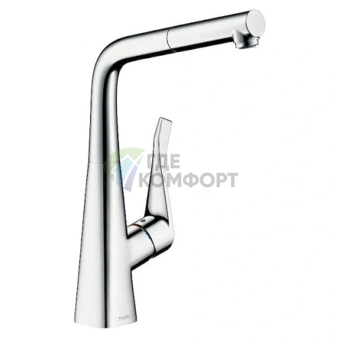 Смеситель Hansgrohe Metris для кухни с вращающимся изливом - фото 1