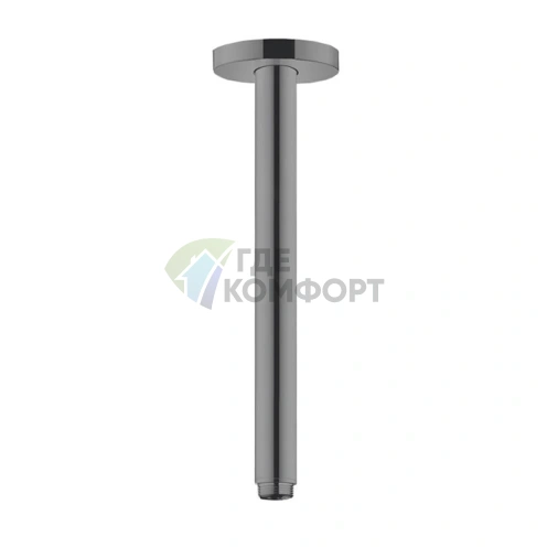 Потолочный держатель для верхнего душа 300 мм, цвет: шлифованный черный хром (27389340) - фото 1