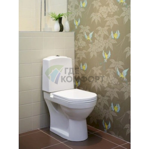 Унитаз-компакт Gustavsberg Logic 5695 с бачком и микролифтом - фото 2