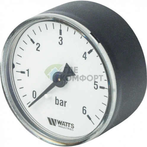 Манометр аксиальный 50 мм 1/4, 0-6 бар Watts F+R100 - фото 1