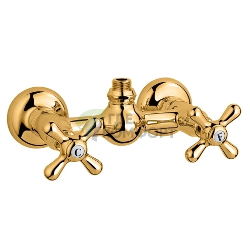 Смеситель для душа Nicolazzi Nuova Brenta двухрукояточный с верхним подключением, цвет Gold Brass (2525GB) - фото 1