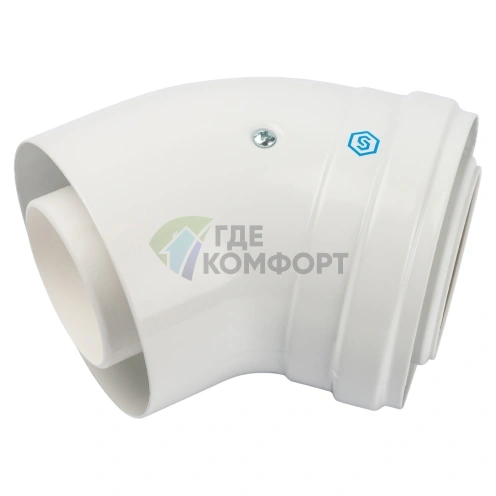 Элемент дымохода конденсационного Stout угол 45 градусов DN60/100 м/п PP-FE SCA-8610-000045 - фото 1