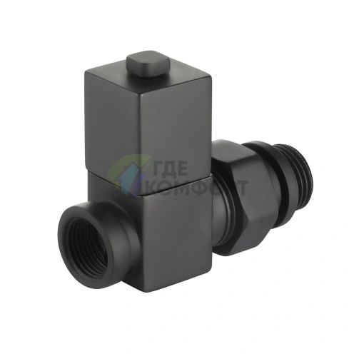 Набор дизайн-вентилей Royal Thermo CUBE 1/2 черный, RTE 56.0006, НС-1422575 - фото 6