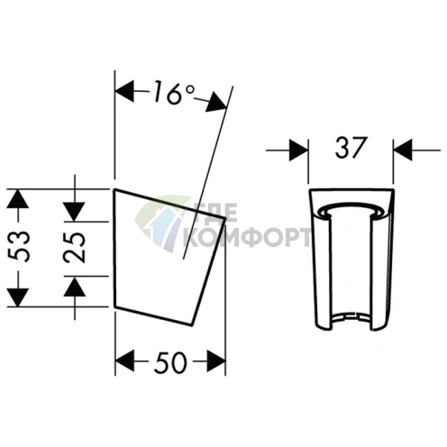 Держатель для душа Hansgrohe Porter S настенный в цвете полированное золото (28331990) - фото 2