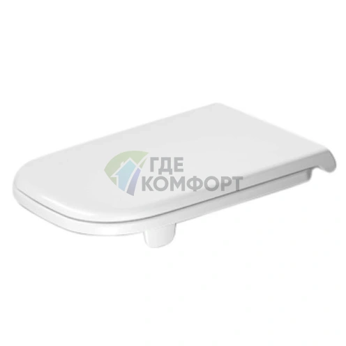 Сиденье для унитаза Duravit D-Code удлиненное с крышкой и усиленным креплением (60410000) - фото 1