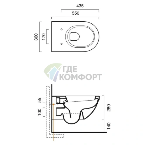 Подвесной унитаз Catalano Canova Royal 55 — элегантное решение для вашего санузла - фото 4
