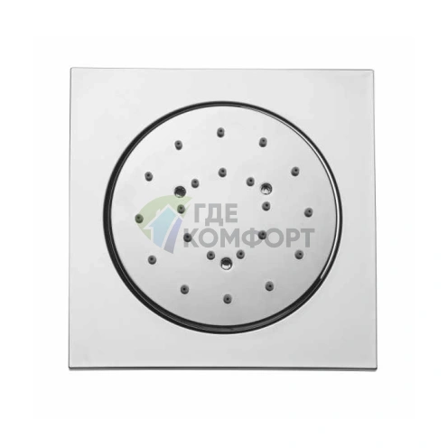 Настенная поворотная самоочищающаяся форсунка Bossini CUBIC-REG 100x100 мм, хром (I00198.030) - фото 1